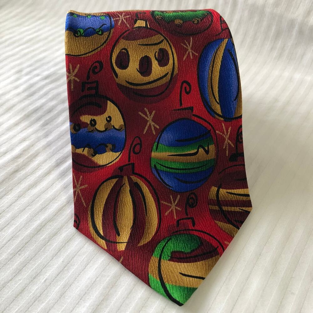 J. Garcia Men's Tie Silk Business Dress Red Purple